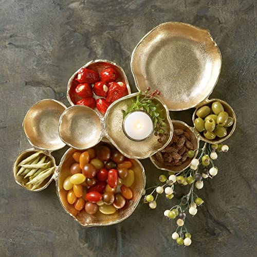 Cruiser’s Caché | Cluster of 11 Serving Bowls | 26 inch | Antique Gold Finish