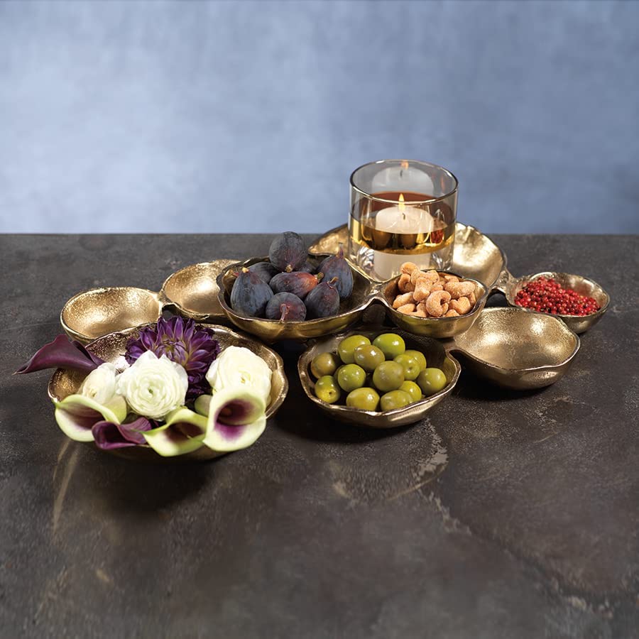 Cruiser’s Caché | Cluster of 11 Serving Bowls | 26 inch | Antique Gold Finish