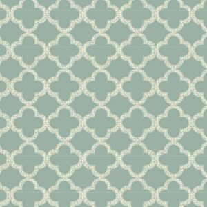 stitch & sparkle 45" 100% cotton medallion printed sewing & craft fabric by the yard, green and white