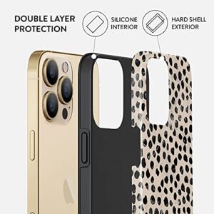 BURGA Phone Case Compatible with iPhone 14 PRO MAX - Wireless Charging Compatible, Hybrid 2-Layer Hard Shell + Silicone Protective Case, Heavy Duty Protection, Slim Fit, Almond Latte