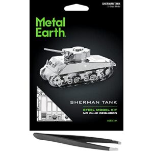 metal earth sherman tank 3d metal model kit bundle with tweezers fascinations