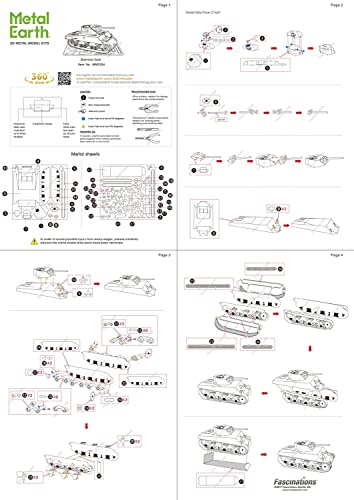 Metal Earth Sherman Tank 3D Metal Model Kit Bundle with Tweezers Fascinations