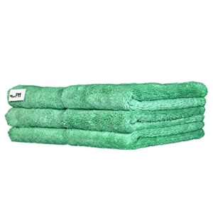 topcoat mycro premium detail microfiber towel 16x16-350gsm medium-density, high-fiber microfiber cloth for detailing and polishing - green microfiber cleaning cloths (6-pack)