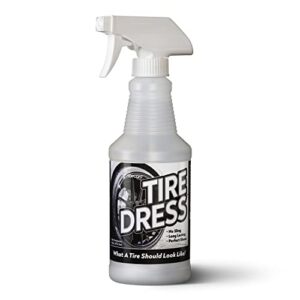 topcoat tiredress - tire dressing for a long-lasting car tire shine - anti-sling tire shine spray - lasts up to 3 months - 16-ounce spray bottle