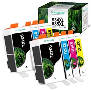 echallenge 934xl 935xl 934xl 935xl combo pack compatible replacement for hp 934 xl 935 xl 934xl 935xl work with officejet pro 6830 6230 6815 6812 6835 6820 printer (8 pack)