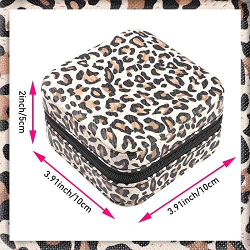 ENONCI Travel Jewelery Case,Travel Essentials for Women Small Jewelry Box,Birthday Gifts for Women Bridesmaid Gifts Graduation Gifts for Girls Girlfriend Mom Wife Leopard