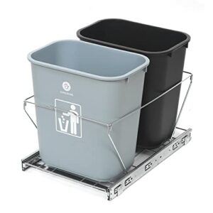 hehimhis pull out trash can, for 2 trash cans pull out trash can under cabinet slide out organizer laundry hampers and bath bins (trash can not included)