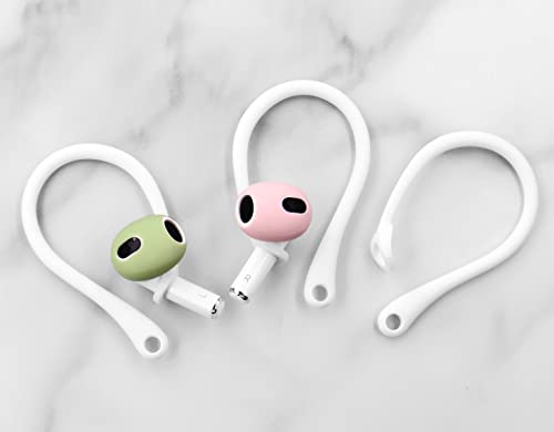 4 Pairs Ear Hooks Compatible with AirPods Pro 2 2022 Release, Anti-Slip C-Shape Hooks and 360 Rotation Adjustable Length Sport Earhooks Holder Wings Compatible with AirPods 3rd 2nd 1st and Pro 1 2