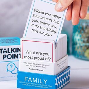 TALKING POINT CARDS Family Talk Bundle (Kids): 600 Thought Provoking Conversation Starters - 3 Packs: Family + Couples + Kids