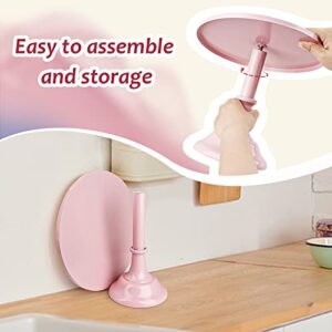 3 Pcs Cake Stand Set Pink Cupcake Holder Display Round Dessert Serving Platter for Girl's Party Wedding Birthday Baby Shower Home Decoration 8"/10"/12