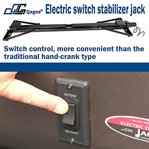 Rear Trailer Stabilizer Jack Stand Power Stabilizer Jack Kit with Black Exterior Switch Replaces 298707