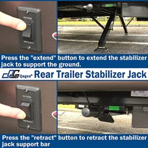 Rear Trailer Stabilizer Jack Stand Power Stabilizer Jack Kit with Black Exterior Switch Replaces 298707