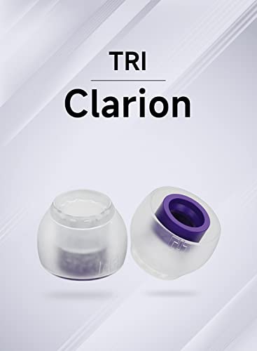 3 Pairs Earphones Tips TRI Clarion Replacement Silicone Eartips, Blocking Out Ambient Noise Earbuds for Inner Hole 4.00mm-5.50mm in-Ear Earphones (S/M/L)