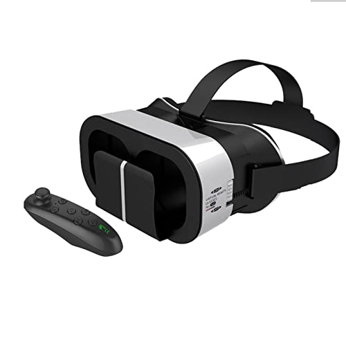 VR 3D Virtual Reality Glasses for Mobile Phones with Goggles Suitable for Movies with Remote Control Games Movies Universal Virtual Reality Goggles Gift for Kids & Adults