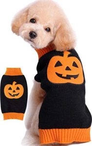 hapee dog sweaters, halloween pet clothes for dog cat (xx-large (pack of 1), 1-pumpkin)