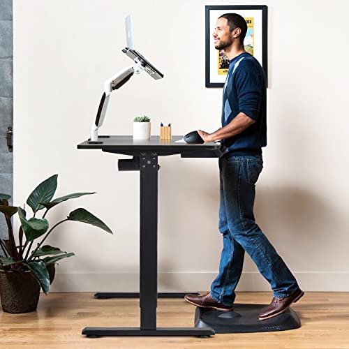 Electric Standing Desk Height Adjustable Computer Desk 55 inches Home Office Gaming Desk Writing Computer Workstation PC Simple Sit-Stand Large Working Area Student Kids Study Desk (Black)