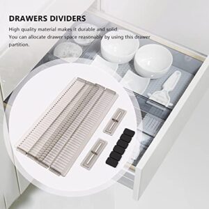 Sudemota 8 PCS Adjustable Drawer Dividers DIY Cabinet Partition Divider for Clutter Kitchen Cutlery Organizer Separator