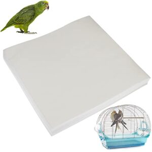 toysructin 100 sheets bird cage liner, 12.6x12.6 inch disposable absorbent birdcage liners thicken non-woven birdcage tray liner paper, precut pet animal cages cushion cuttable pets cage accessories