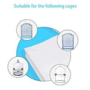 Toysructin 100 Sheets Bird Cage Liner, 12.6X12.6 Inch Disposable Absorbent Birdcage Liners Thicken Non-Woven Birdcage Tray Liner Paper, Precut Pet Animal Cages Cushion Cuttable Pets Cage Accessories