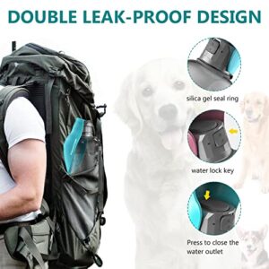 Portable Dog Water Bottle, 27OZ Dog Water Dispenser with Patented Leak-Proof Design for Dog Walking, Hiking and Traveling BPA-Free Materials (Green)