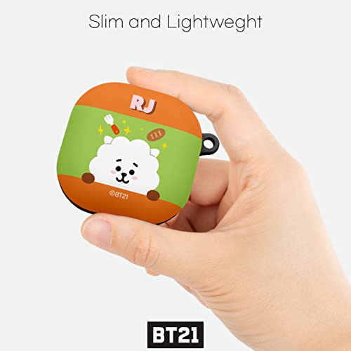 BT21 Official Merchandise for Galaxy Buds 2 Pro Case (2022) / Galaxy Buds 2 Case (2021) / Galaxy Buds Pro Case (2021) / Galaxy Buds Live Case (2020) - RJ