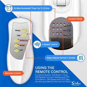 Simple Deluxe Digital Wall Mount Fan with Remote Control 3 Oscillating Modes, Speed, 72 Inches Power Cord