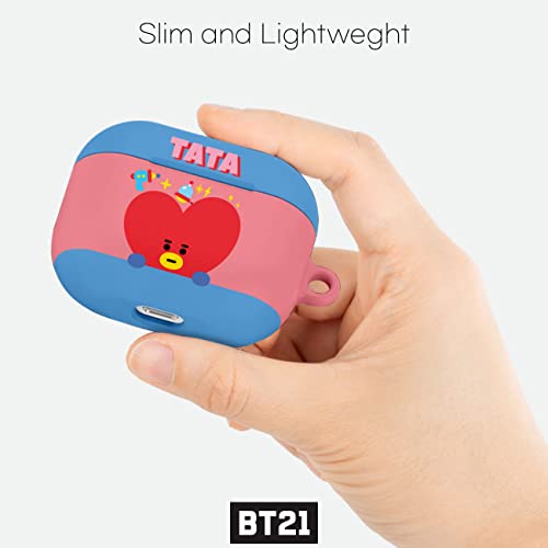 BT21 Official Merchandise for Airpods 3rd Generation Case Cover Protective Hard Case with Keychain for Airpods 3 Case - TATA