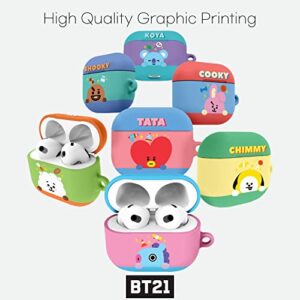 BT21 Official Merchandise for Airpods 3rd Generation Case Cover Protective Hard Case with Keychain for Airpods 3 Case - TATA