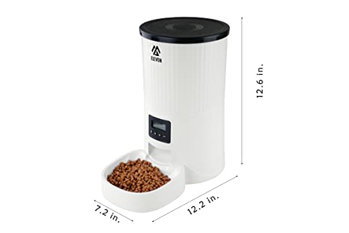 ELEVON 4L Automatic Pet Feeder Food Dispenser,Auto Dog Food Dispenser,10S Voice Recorder&Programmable Timed Cat Feeder with Desiccant Bag for Small Large Pets Puppy Kitten Rabbit Large Capacity