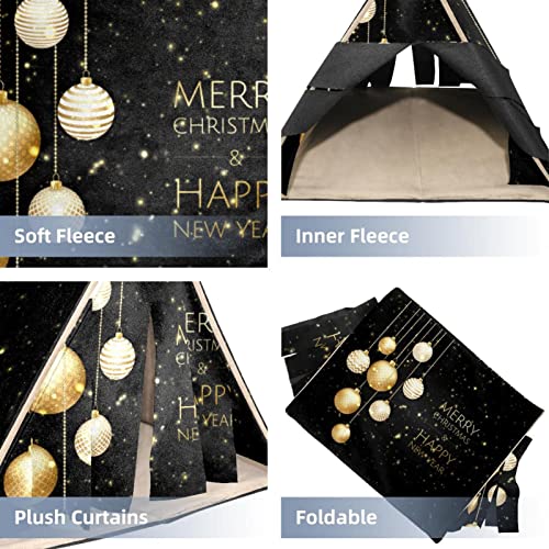 Small Pet Hideout Merry Christmas Happy New Year Background Hamster House Guinea Pig Playhouse for Dwarf Rabbits Hedgehogs Chinchillas