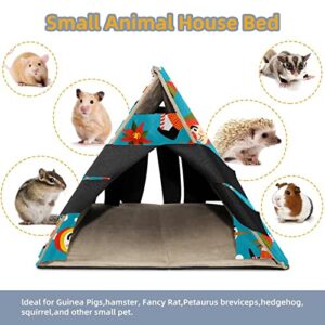 Small Pet Hideout Funny Penguin Colorful Christmas Hamster House Guinea Pig Playhouse for Dwarf Rabbits Hedgehogs Chinchillas