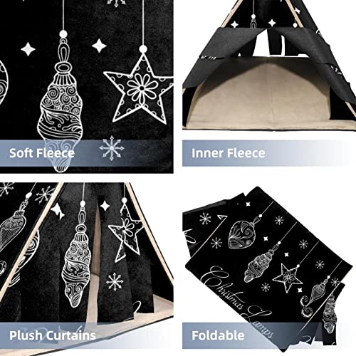 enheng Small Pet Hideout Christmas Lamps Background Hamster House Guinea Pig Playhouse for Dwarf Rabbits Hedgehogs Chinchillas