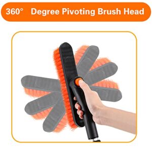 Snow Brush with Ice Scraper for Car Windshield, Magic Snow Scrapers & Brush, Car Window Snow Cleaner Removal Tool with Foam Grip, 22 Inch to 29 Inch Extendable Snow Remover for Family Cars, SUVs