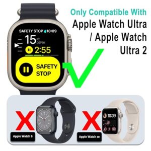AACL Screen Protector for Apple Watch Ultra 2/Ultra 49mm (2022/2023),Tempered Glass Screen Protector for iWatch Ultra 2 /Ultra ,Anti Scratch,Bubble Free,Full Coverage,Ultra Clear,Installation handle [3 Pack]