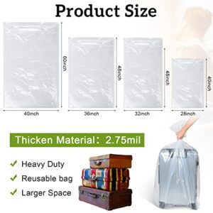 16 Pcs Clear Large Plastic Storage Bags Giant Storage Bags Jumbo Moving Bags Suitcase Storage Bags for Clothes Packing Luggage Comforter Bike Blanket Big Plush Toys Furniture Protection, 4 Sizes