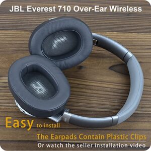 Everest-710 defean Ear Pads Replacement Ear Cushion Compatible with JBL Everest-710 Everest 710 Over-Ear Wireless Bluetooth Headphones, High-Density Noise Cancelling Foam, Added Thickness (Titanium)