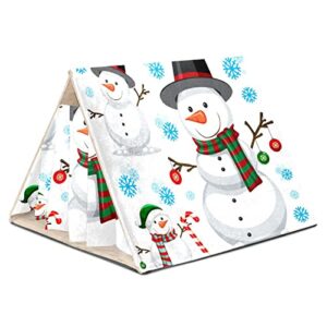 enheng small pet hideout cute christmas snowman on white background hamster house guinea pig playhouse for dwarf rabbits hedgehogs chinchillas