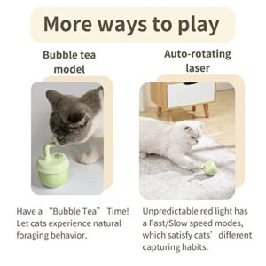 MayMaw Bubble Cat Laser Toy - Automatic Cat Toy with Tumbler Design, Interactive Cat Toy with Catnip/Treat Storage, Fast & Slow Mode for Small to Large Cats Indoor Play