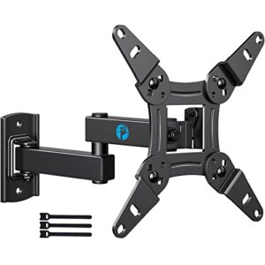 pipishell full motion tv monitor wall mount for most 13–42 inch led lcd flat curved screentvs & monitors, 360° rotation, swivel, extension, tilt, small tv mount max vesa 200x200mm up to 33 lbs, pisf4