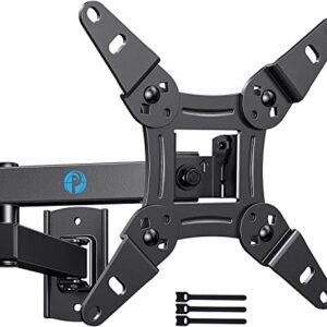 Pipishell Full Motion TV Monitor Wall Mount for Most 13–42 inch LED LCD Flat Curved ScreenTVs & Monitors, 360° Rotation, Swivel, Extension, Tilt, Small TV Mount Max VESA 200x200mm up to 33 lbs, PISF4