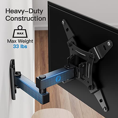 Pipishell Full Motion TV Monitor Wall Mount for Most 13–42 inch LED LCD Flat Curved ScreenTVs & Monitors, 360° Rotation, Swivel, Extension, Tilt, Small TV Mount Max VESA 200x200mm up to 33 lbs, PISF4