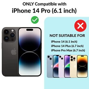 Oovial Compatible with iPhone 14 Pro 6.1 Inch Red Silicon 5 in 1 Bundle Includes Silicon Case, Screen Protector, Installation Kit, Camera Lens Protector, Cleaning Kit - Shockproof Full Protection