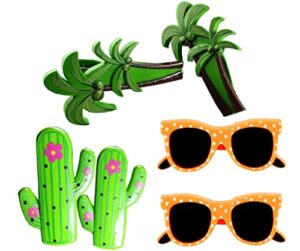 3 set (6 ct) coconut, cactus, sunglasses beach towel clips jumbo size for beach chair, cruise beach patio, pool accessories, household snacks clip, baby stroller clips by c&h solutions