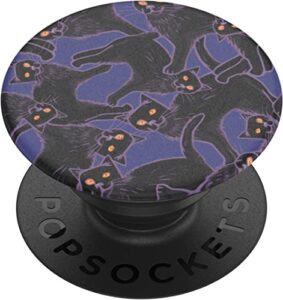 ​​​​popsockets phone grip with expanding kickstand, popsockets for phone - black cat crossing