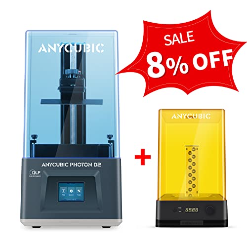 ANYCUBIC Resin 3D Printer Bundle, Photon D2 and Wash and Cure 2.0