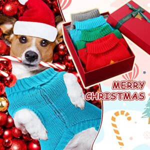 8 Pieces Dog Sweaters Large Christmas Dog Sweaters for Dogs Cat Dog Outfit for Small Medium Large Dog Cat Christmas Cosplay Clothes (Large)