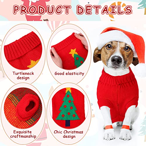 8 Pieces Dog Sweaters Large Christmas Dog Sweaters for Dogs Cat Dog Outfit for Small Medium Large Dog Cat Christmas Cosplay Clothes (Large)