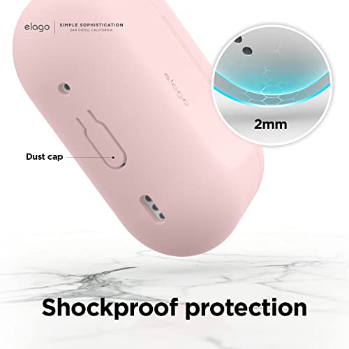 elago Compatible with AirPods Pro 2 Case (2022), Silicone Case with Keychain Compatible with Apple AirPods Pro 2nd Generation Case, Front LED Visible, Supports Wireless Charging [Lovely Pink]