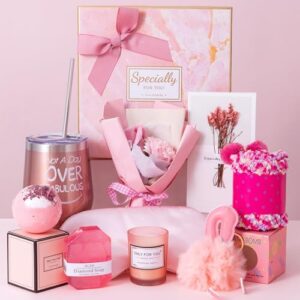 birthday gifts for women,unique gifts basket ideas happy birthday gifts for her relaxing spa gift set thinking of you get well soon gifts box thank you gifts for mom wife sister friend coworker,pink