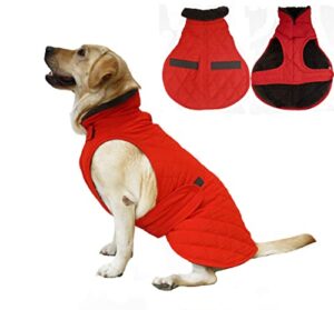 hcmizi fleece lined warm dog jacket for puppy winter cold weather,soft windproof small dog coat (x-large)